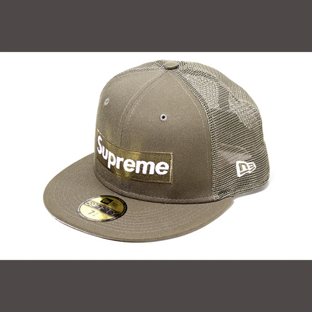 Casquette Supreme 58,7 cm 2023SS TAILLE : 7 3 8 boîte logo maille dos nouvelle époque olive occasion f610