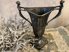 Antique Weidlich Brothers WB Silverplate Art Nouveau Vase Pat. Pending