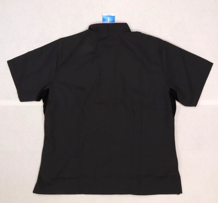 Active Chef KNG 2127SLPK Chef Shirt Womens Slate/Pink Short Sleeve Womens XL - Image 2 of 4