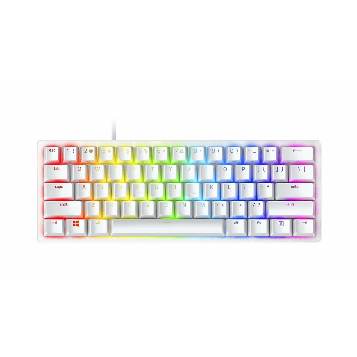 Tastiera per Giochi Razer Huntsman Mini Qwerty in Spagnolo Bianco