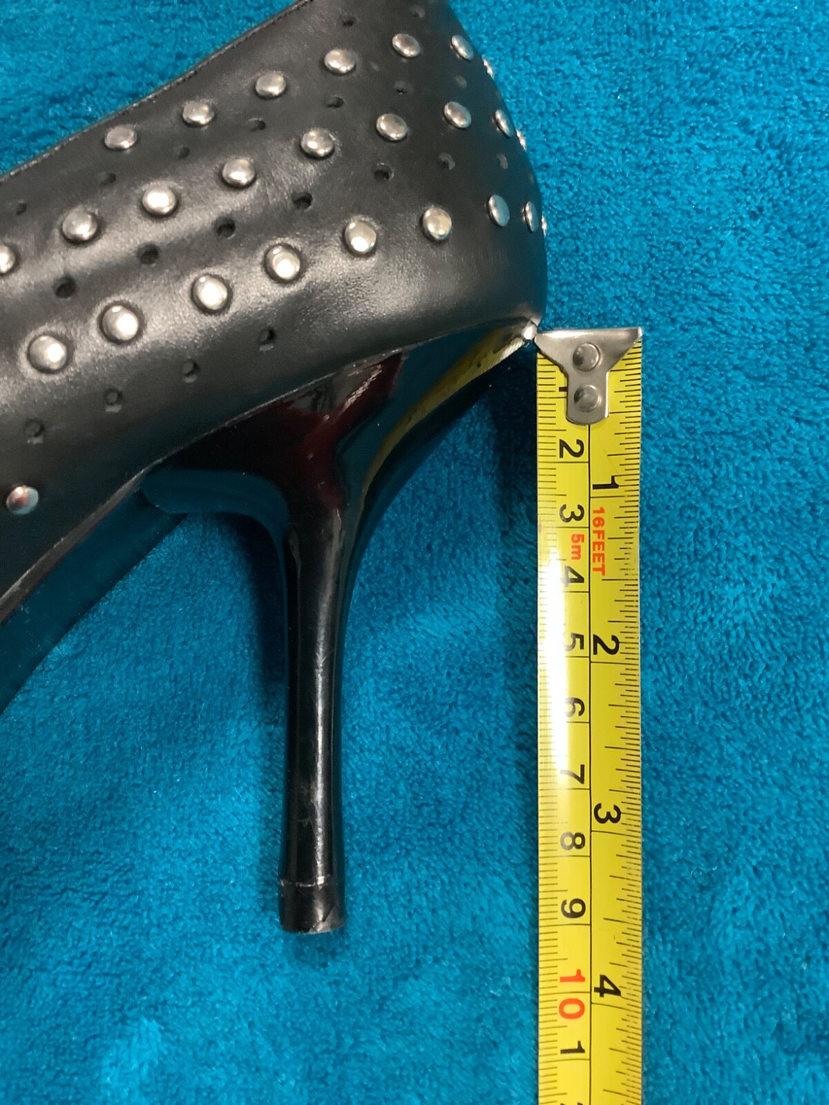 Rebels Leather Upper Pointed Toe Studded Stiletto… - image 11