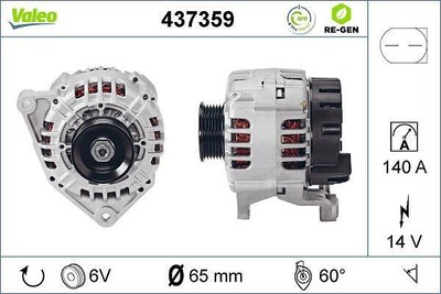 Generator Remanufactured Premium Valeo 437359 91. Pfand online 