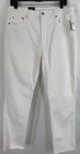 GAP Jeans Womens 32 14 Short Denim WHITE Sky High Rise Stretch Slim Raw Hem