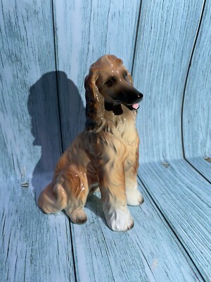 Napcoware Ceramic Afghan Hound Dog Figurine C9092 Japan Glossy Dogs Lover