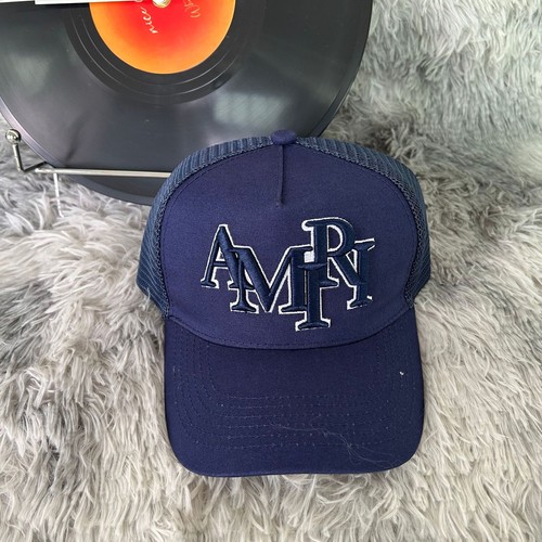 Mens Womens AM Logo Embroidered Trucker Cap MA Baseball Cap - Afbeelding 30 van 53