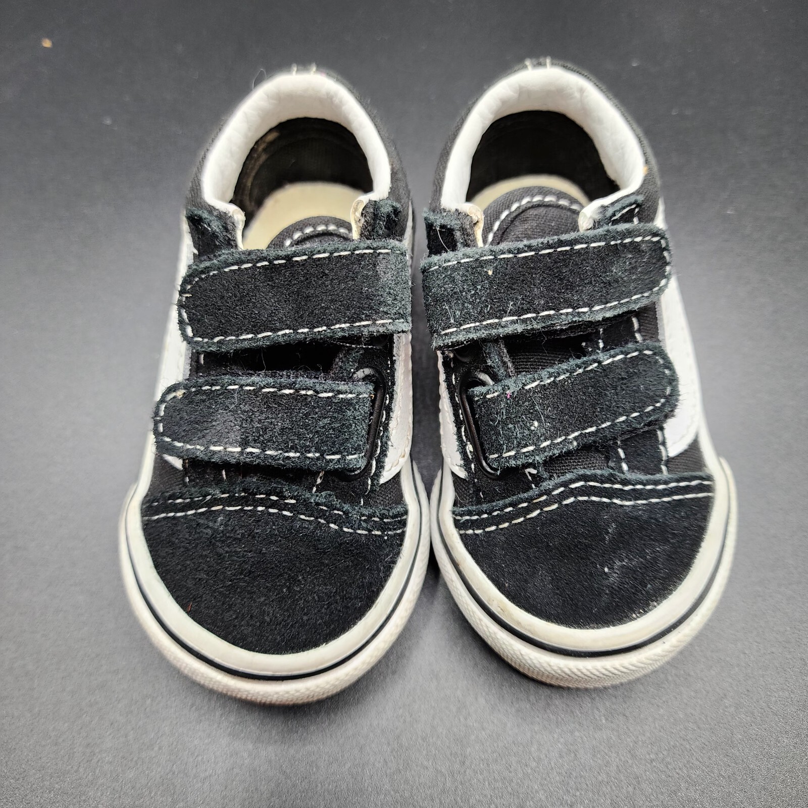 Vans Old Skool Toddler Shoes Sneakers Reflective Stripe Old School  Sz 3 Black-image