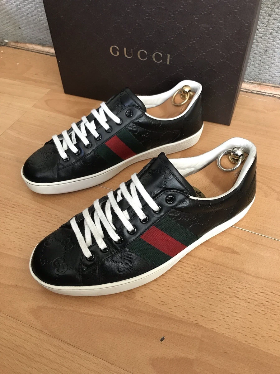 Ace gucci sales signature sneaker black
