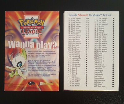 Pokemon Neo Destiny Card List Advanced Rulebook Versions 6 libretto regole carte | eBay Pokemon Neo Destiny Card List Advanced Rulebook Versions 6 libretto regole carte | eBay