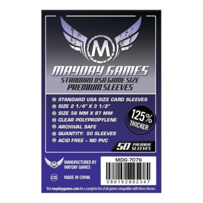 MYY7076 Mayday Games Deck Protection: USA Board Game DK PU 56x87mm (50)