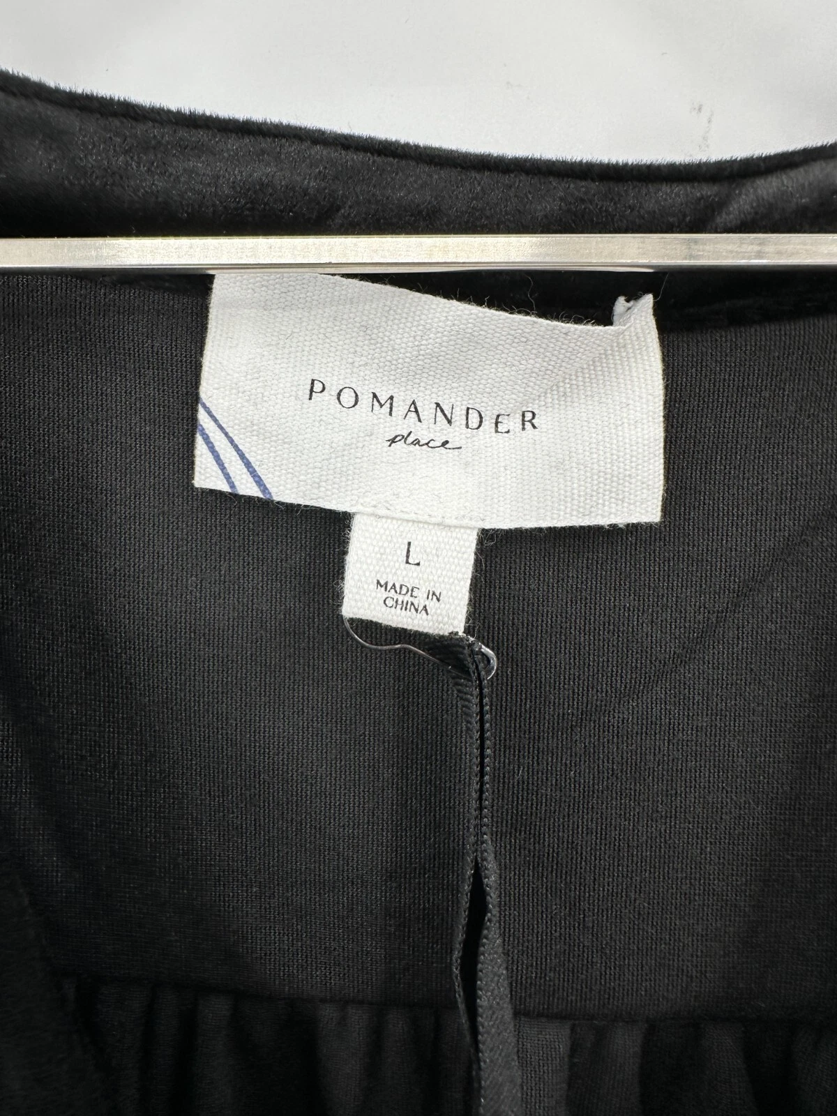 Abito Kenzo Pomander Place di Tuckernuck velluto nero taglia L mini altalena a livelli