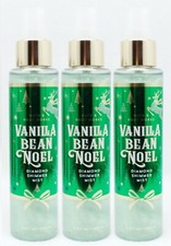 3 Bath Body Works VANILLA BEAN NOEL Diamond Shimmer Mist Fragrance Spray 4.9 oz