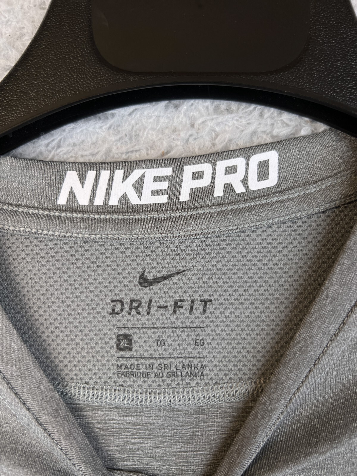 Nike Pro Shirt Boys Extra Large Heather Gray Activewear Long Sleeve Swoosh Logo eBay