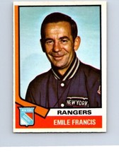 VINTAGE HOCKEY CARD O-PEE-CHEE 1974 NEW YORK RANGERS COACH EMILE FRANCIS  NO442