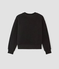 NWT Everlane Womens Oversized Crew Sweatshirt Small ReNew Teddy Soft Black
