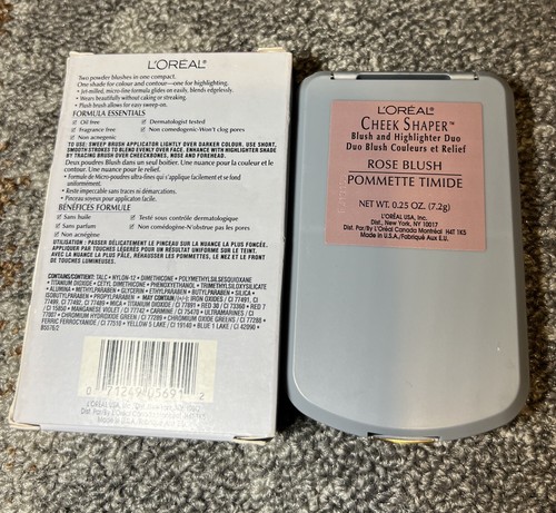 L'oreal Cheek Shaper Blush & Highlighter Duo Rose /Blush .25 oz - Picture 3 of 3