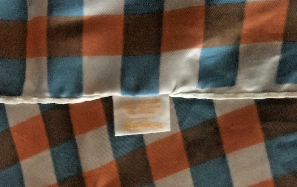 Vtg Glentex Scarf Mod 64-74 Plaid Combo White Green Turquoise Blue Purple EXC - Image 4 of 4