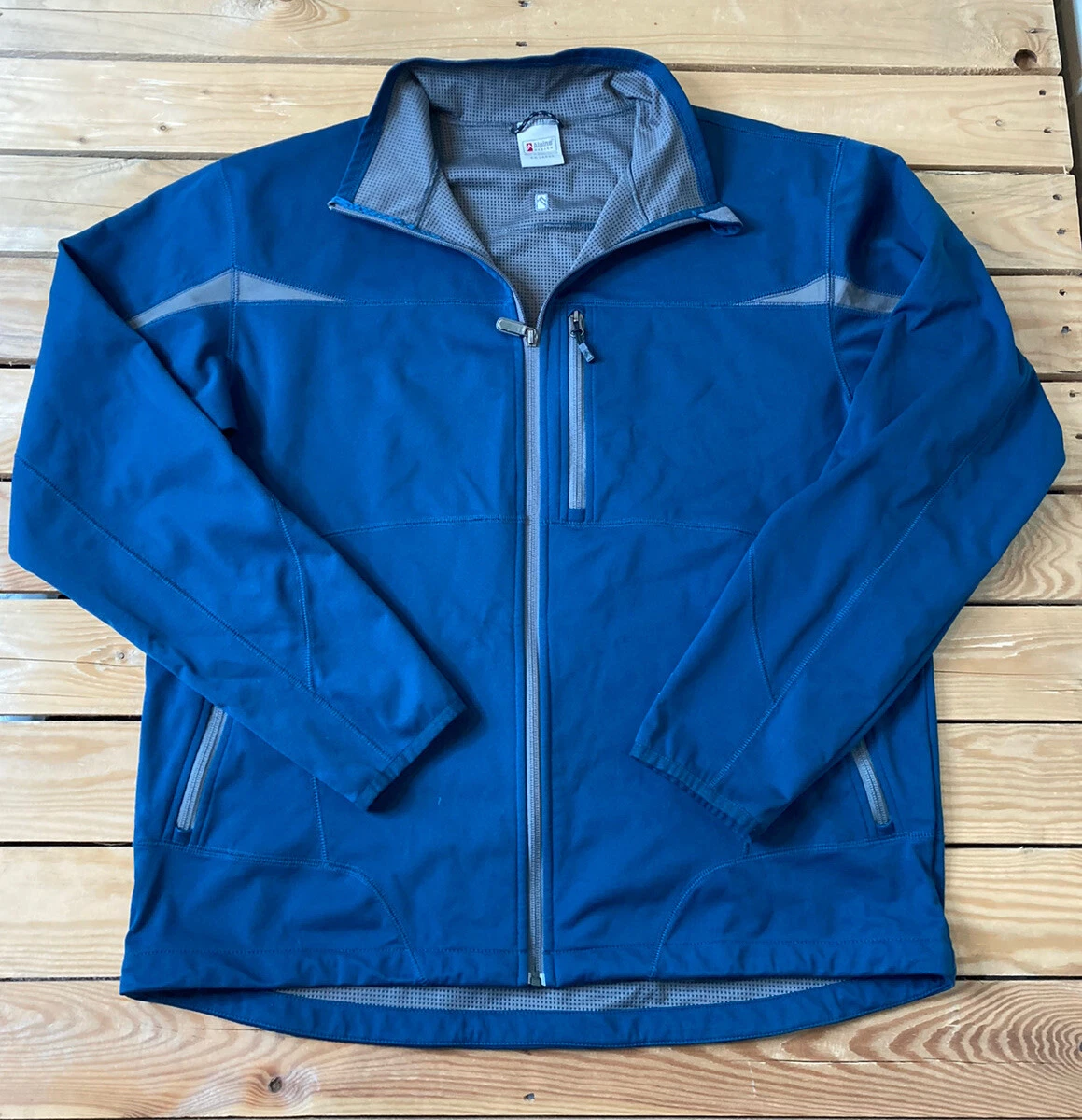 Alpine Design Men’s Soft Shell Full Zip Jacket Size XXL Blue i6