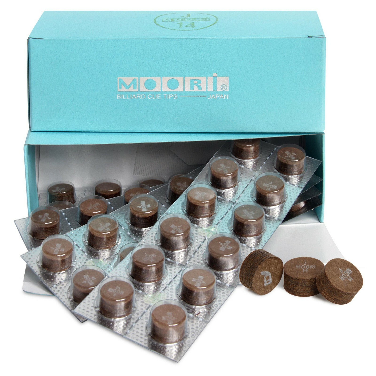 Moori Jewel Pool Billiard CUE TIP 1 pc Ruby Black Green 14 mm