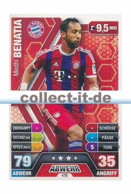 Match Attax Extra 14/15 - 478 - Medhi BENATIA