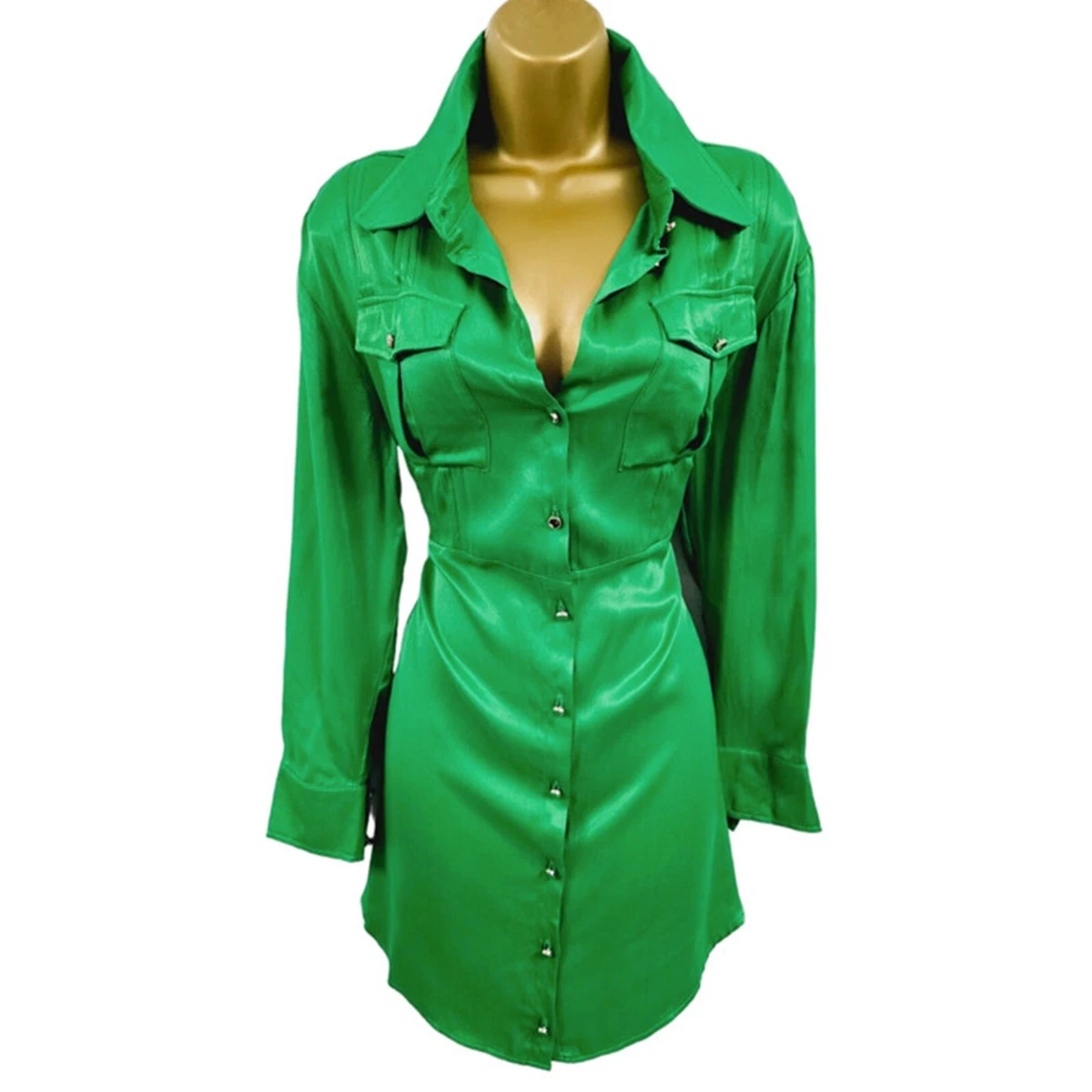 karen millen green dress long sleeve A Line V Neck Sage Green Lace Prom Dresses, Green Lace Formal Gradutio –  Eip Collection main image 1