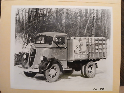 Old photo of a 1930's  Studebaker  delivery truck, Esslinger's Beer, Phila. PA
