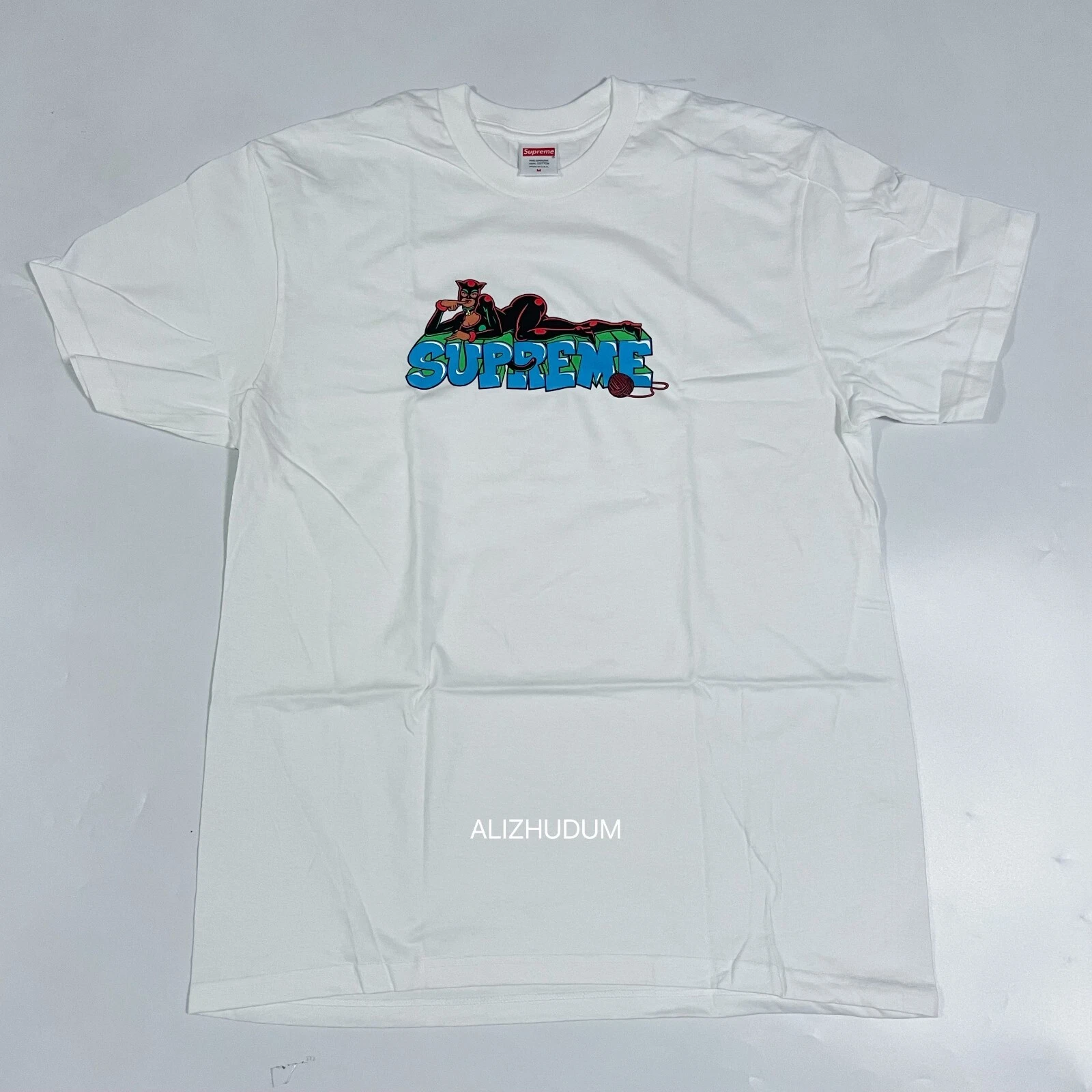 TEE SHIRT SUPREME FW22 CATWOMAN BLANC DS TAILLE S XXL