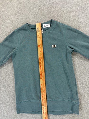 The North Face Cotton Blend Logo Crew Sweatshirt (Women's X-Small) Blue - Picture 9 of 12