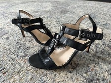 Coach Black Leather High Heels Size 8