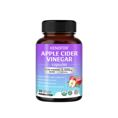 Organic Apple Cider Vinegar Capsules - 1600mg with Green Tea 120 Vegetarian Caps