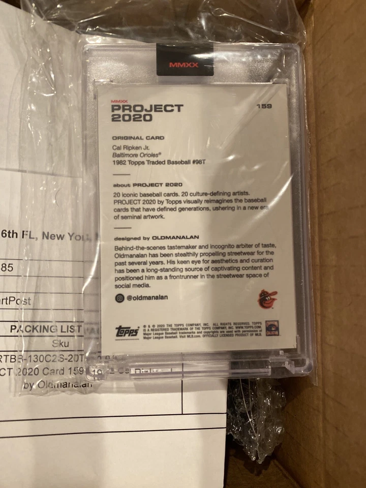 Low Print Run 4158 Topps PROJECT 2020 Card 159- 1982 Cal Ripken Jr by Oldmanalan - Image 2 of 2