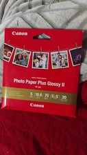 Canon Photo Paper Plus Glossy II 5x5 20 Sheets PP-301 1.6 Mil 70 Lbs Inkjet