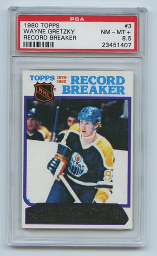 Wayne Gretzky [Record Breaker] #3 1980 Topps card