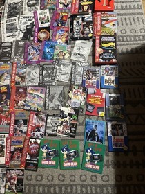 Sega Genesis Game Gear Saturn Video Game Manual Lot With Posters Boxes Inserts