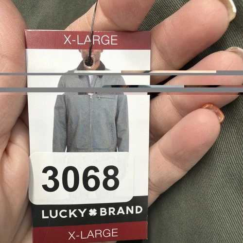 Men's XL Green LUCKY BRAND FULL ZIP Bomber Jacket, 3-pockets, BRAND NEW WITH TAG image 2