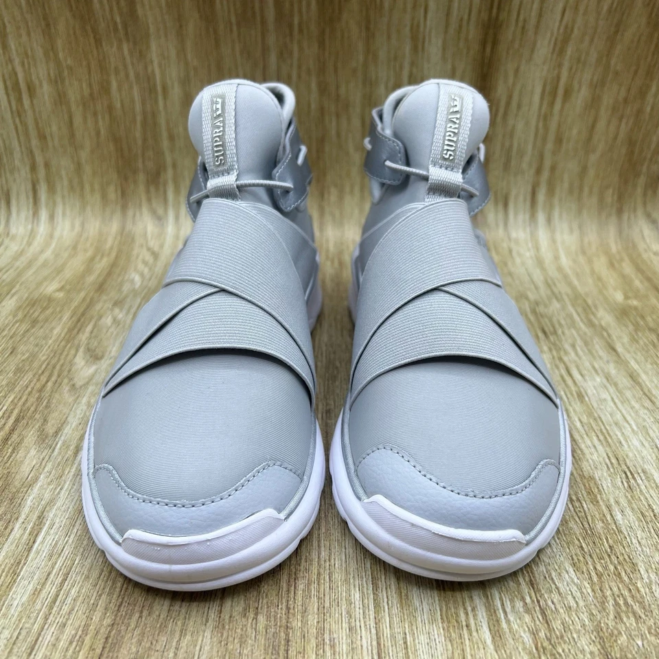 Supra Anevay Para Mujer Talla 7 Gris Blanco Medio Top Zapatos de Skate Tenis Foto 2 de 4