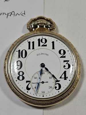 B163 ILLINOIS POCKET WATCH / BUNN SPECIAL 21 Jewels  16s 1919 6 Positions Runs