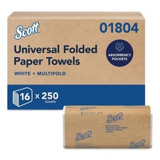 Scott 01804 9.2 in. x 9.4 in. Essential Multi-Fold Towels - White (4000/CT) New