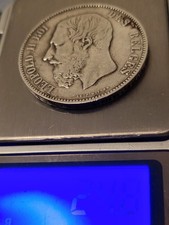ecu leopold II 1873 - 5frs-ARGENT 90%-24,9g-tres belle - TTB+++ -