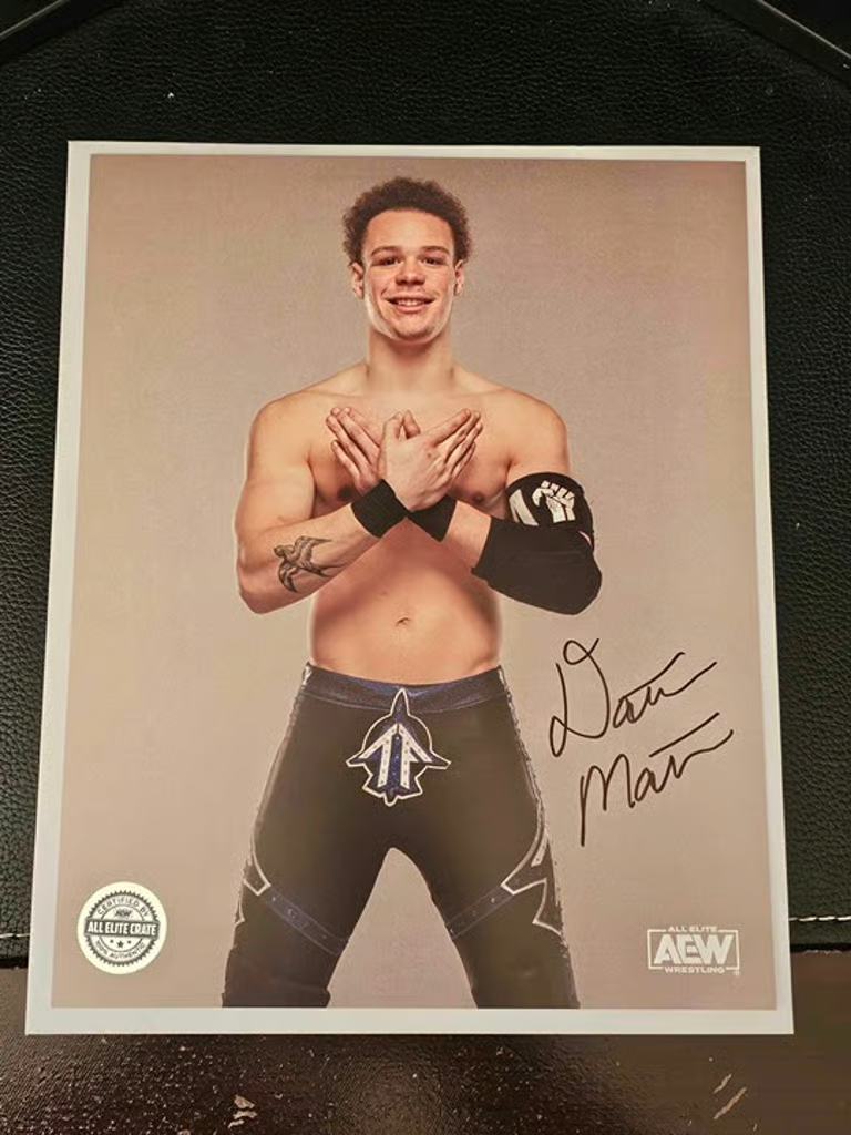 Lot De 4 Photos AEW 8x10 Avec Autographes Originaux – Catch Wrestling (collection)
