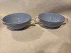 Homer Laughlin Two-handled Soup Bowl - Kraft Blue