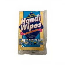 Vintage 1995 Colgate's Handi Wipes Blue All Purpose Cloths 1 Pkg With 6 Cloths