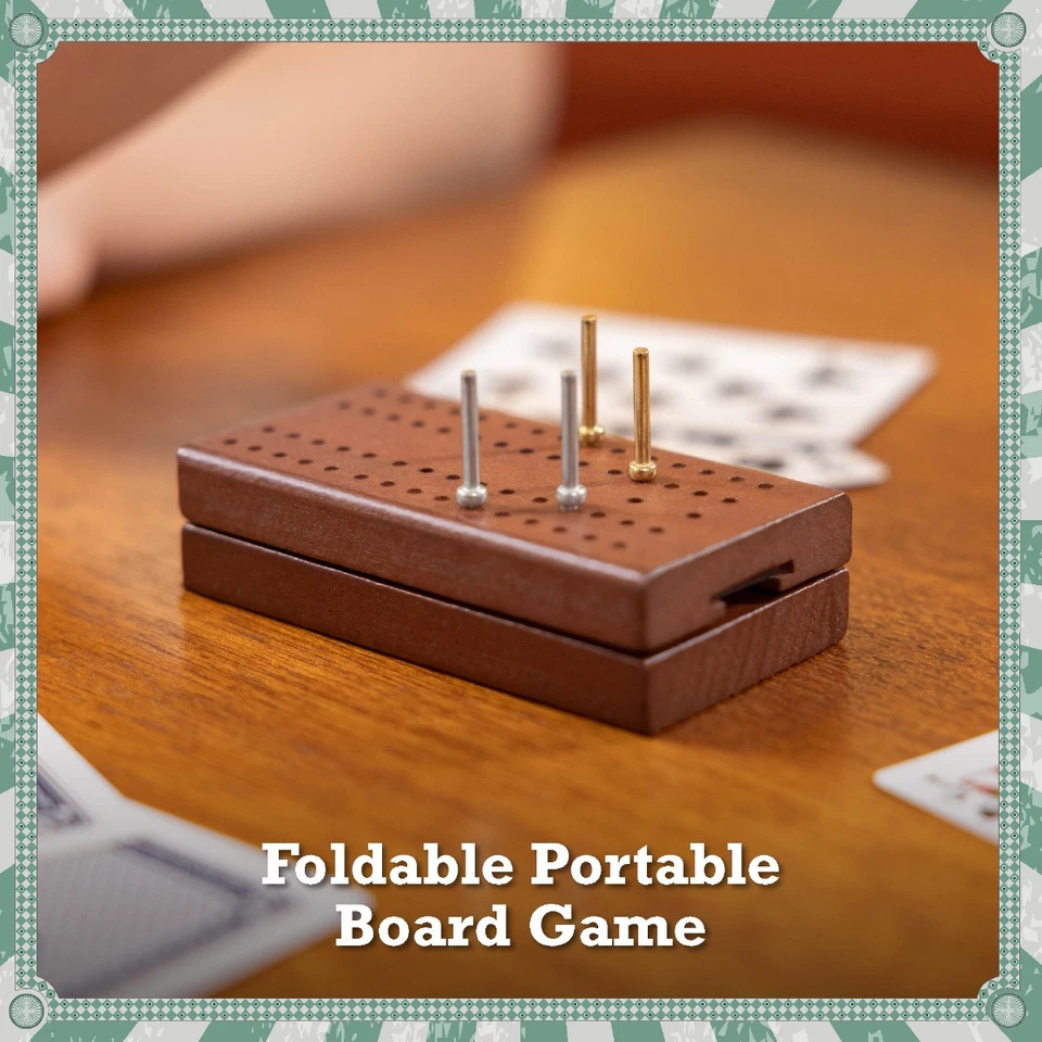 Toyrific | Cribbage Wooden Traditional Board Game with Cards, Boards and Pins - Image 4 of 4