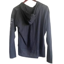 Bebe Sport Women Hoodie Top L Black Spellout Logo Long Sleeve Y2K Athleisure