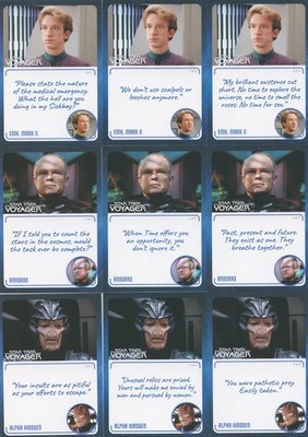 Star Trek Voyager A&I 44-46 EMH, Mark II, Annorax Alpha Hirogen All 9 Variations