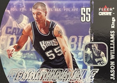 2000-01 Fleer Genuine Formidable JASON WILLIAMS Sacramento Kings