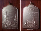 Medaille uitgereikt voor een muziekwedstrijd in de stad Tienen 1971