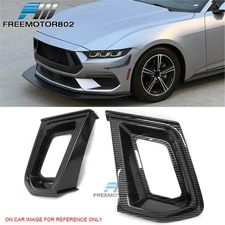 GT Style Upper Grille For 24-26 Ford Mustang Ecoboost Carbon Fiber Print ABS 2PC