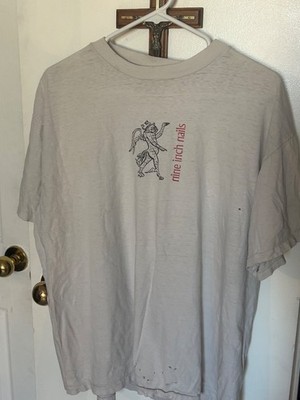 Vintage NINE INCH NAILS Raspberry Devil T-Shirt Size XL 1995 NIN