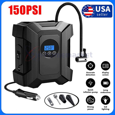 #ad #ad Car Air Tire Pump Inflator Portable Compressor Digital Electric Auto 150PSI 12V $15.29