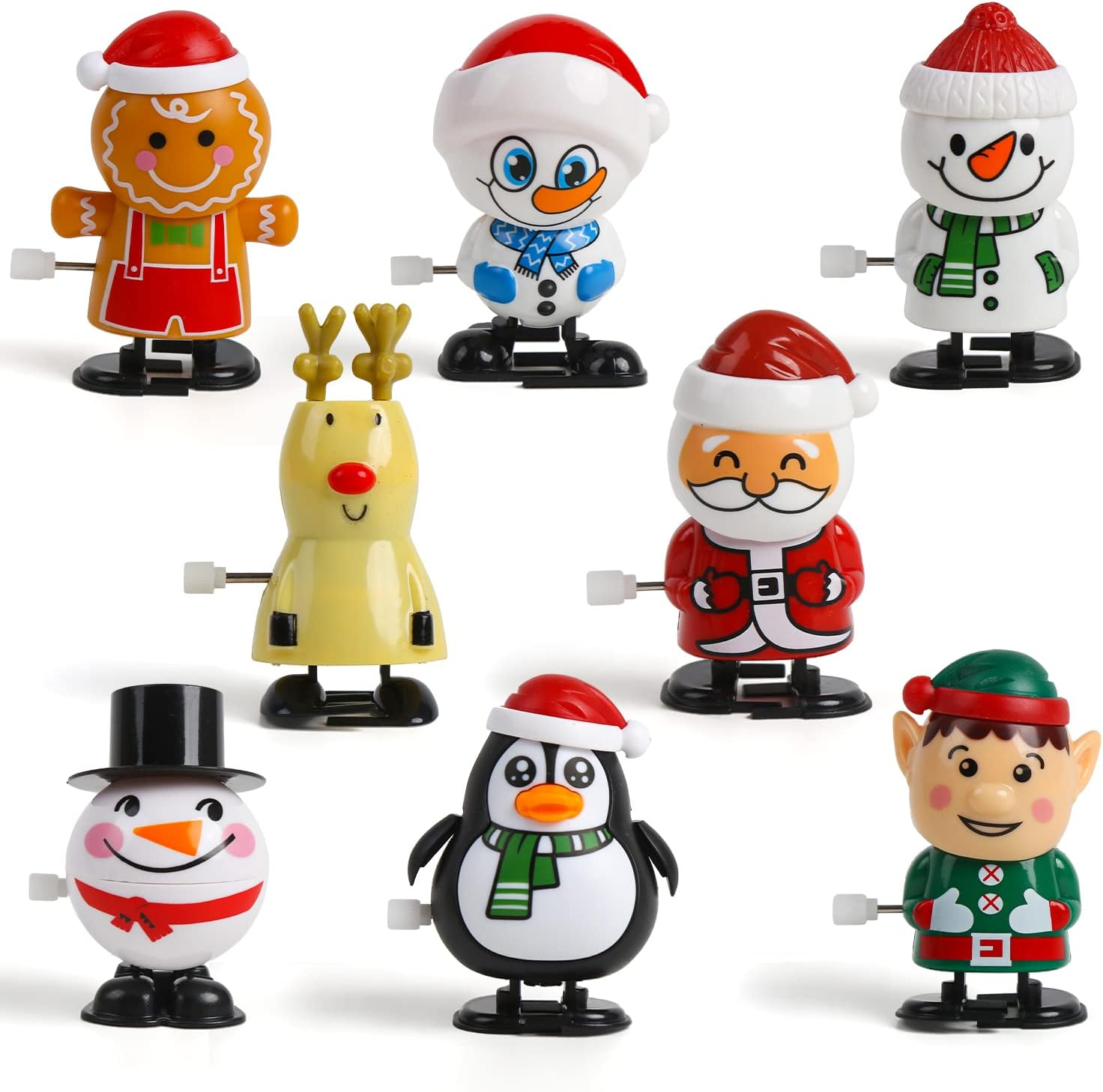 VEYLIN 8 Pack Christmas Wind Up Toys Stocking Stuffers Party Bag Fillers Kids